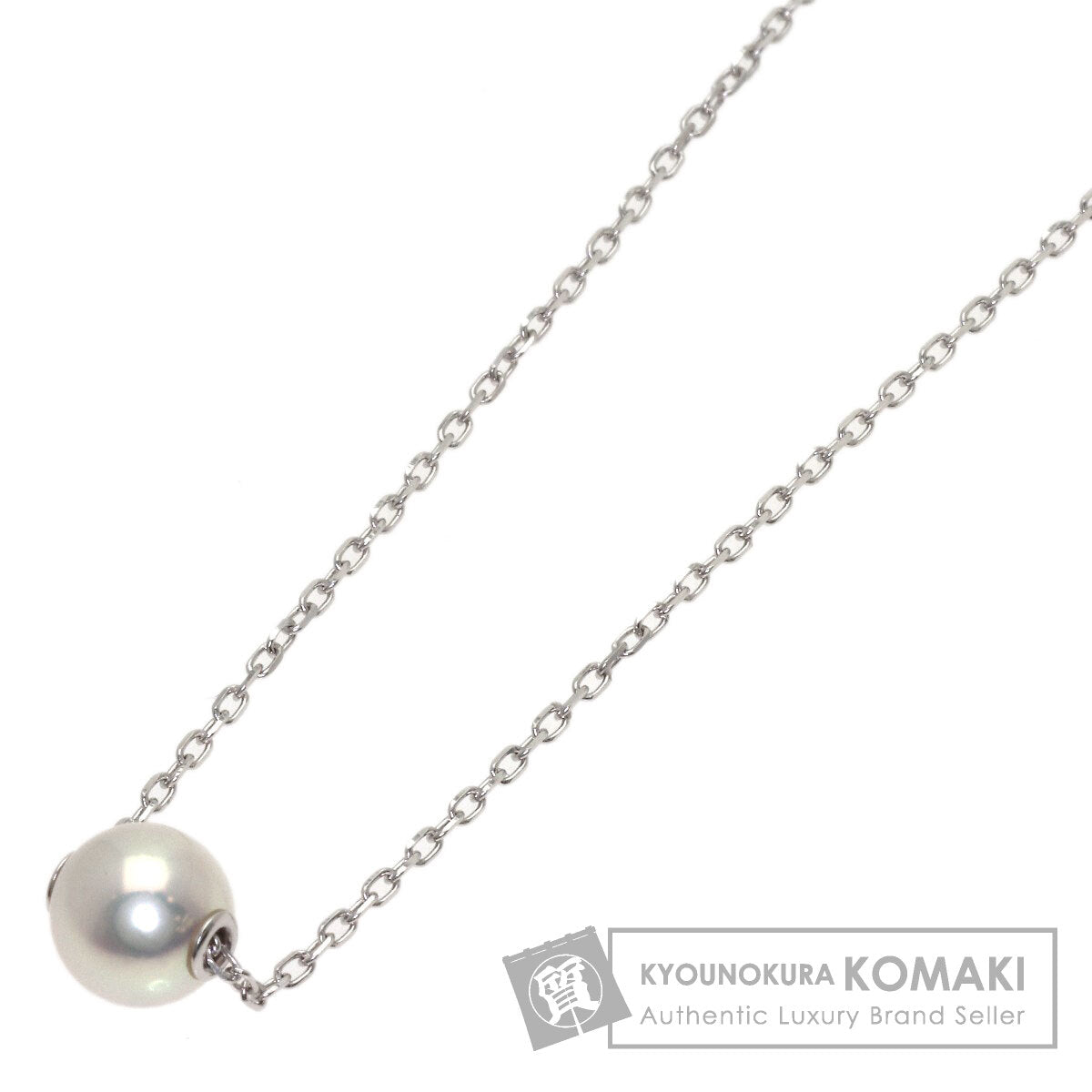 MIKIMOTO Pearl Pearl Necklace K18 White Gold Ladies [Used]