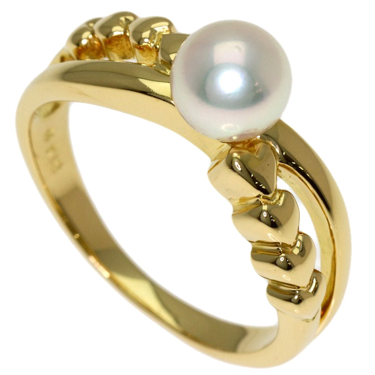 MIKIMOTO Pearl Pearl Ring K18 Yellow Gold Ladies [Used]