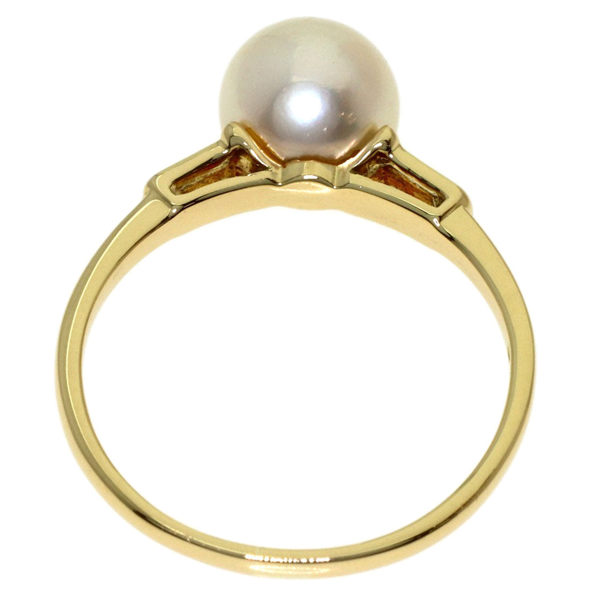 MIKIMOTO Pearl Pearl Ring K14 Yellow Gold Ladies [Used]