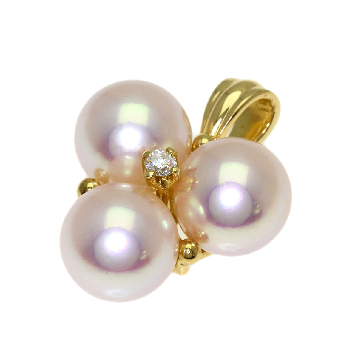 MIKIMOTO Pearl Pearl Pendant top K18 Yellow Gold Ladies [Used]
