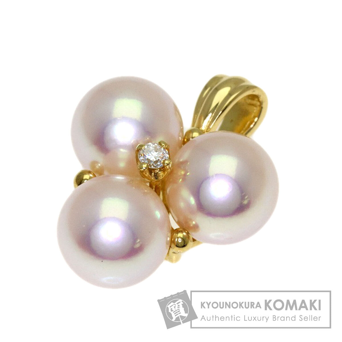 MIKIMOTO Pearl Pearl Pendant top K18 Yellow Gold Ladies [Used]
