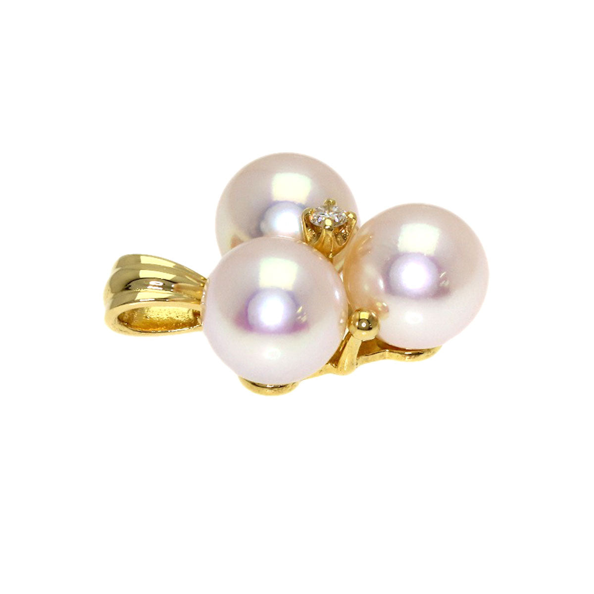 MIKIMOTO Pearl Pearl Pendant top K18 Yellow Gold Ladies [Used]