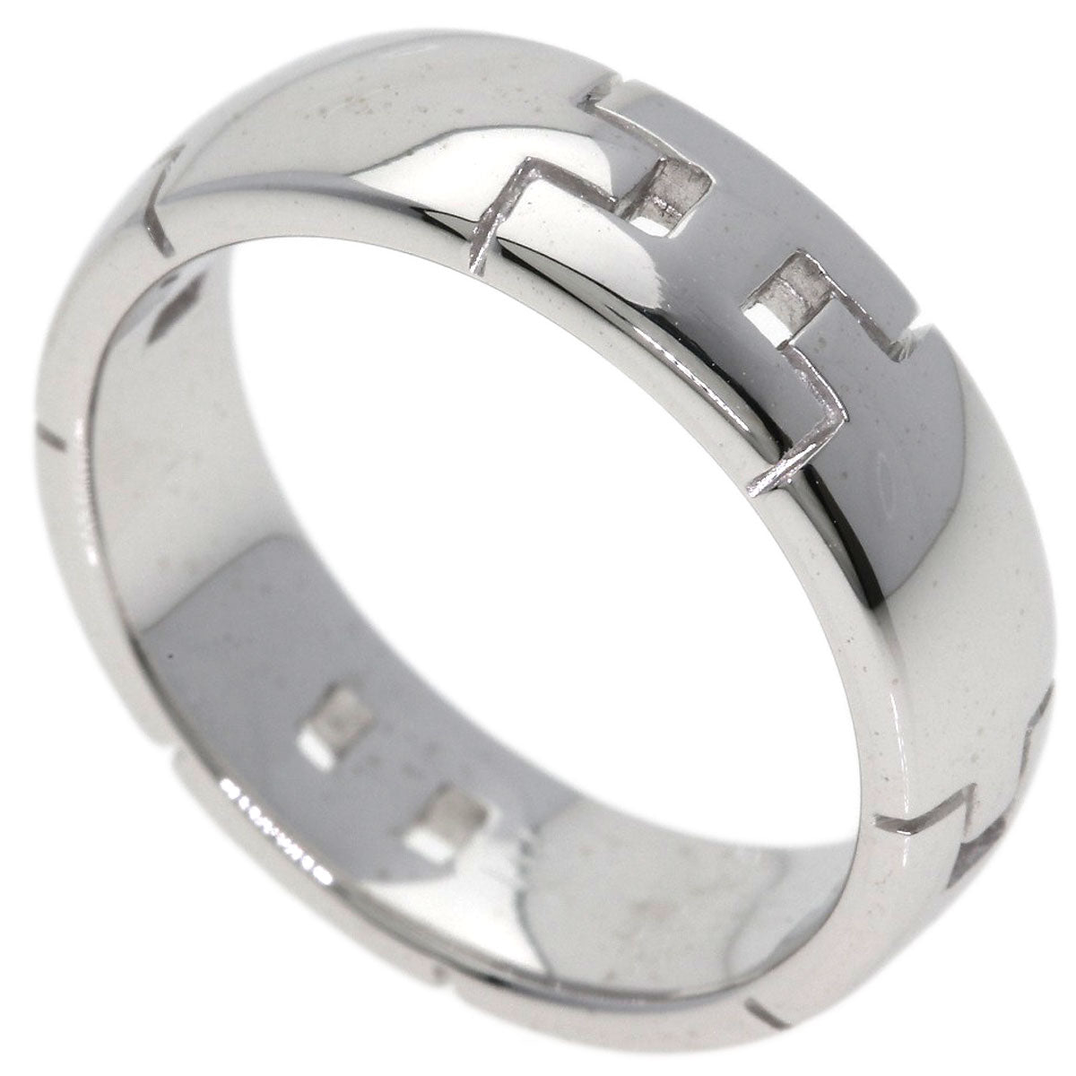 HERMES Ever Hercules #50 Ring K18 White Gold Ladies [Used]