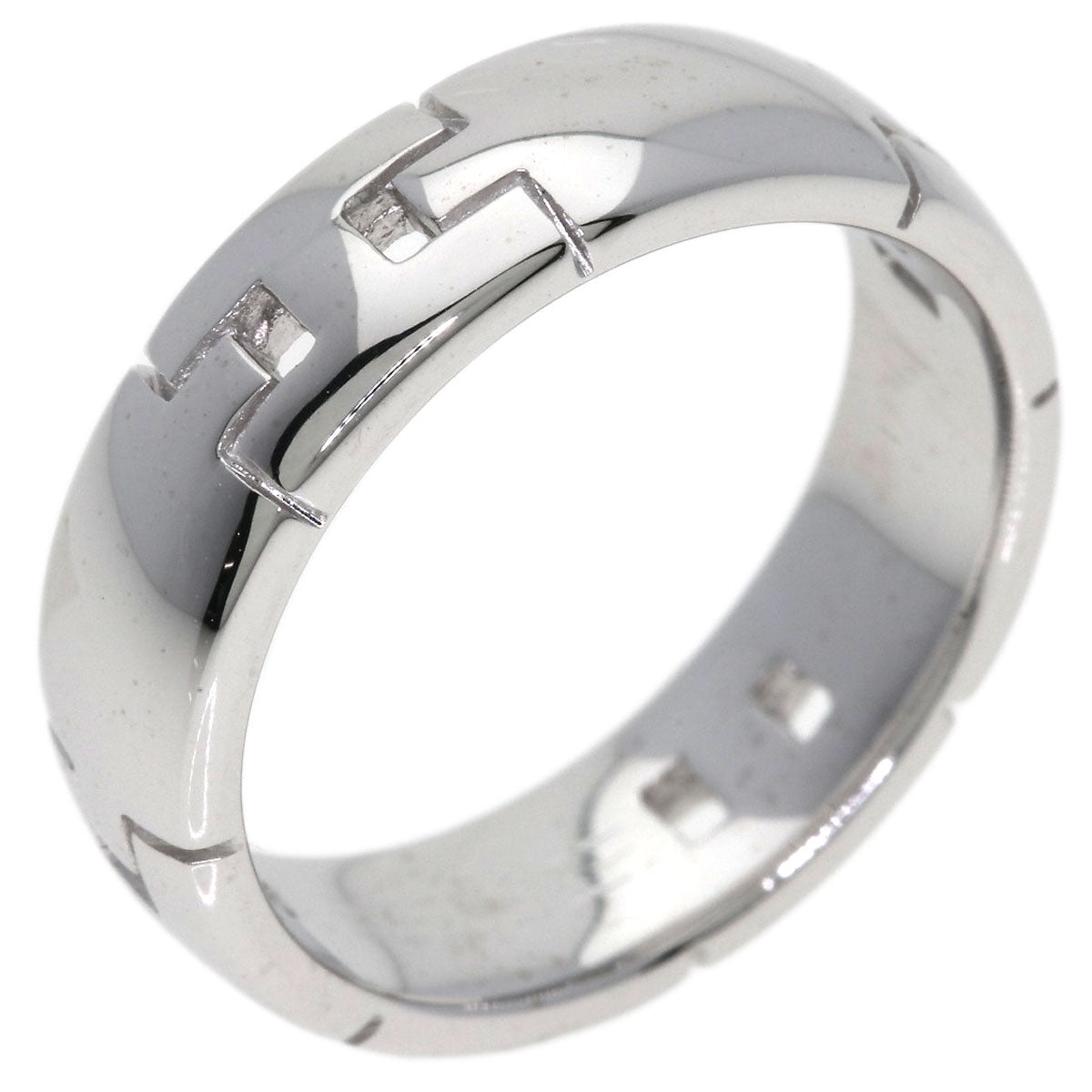 HERMES Ever Hercules #50 Ring K18 White Gold Ladies [Used]