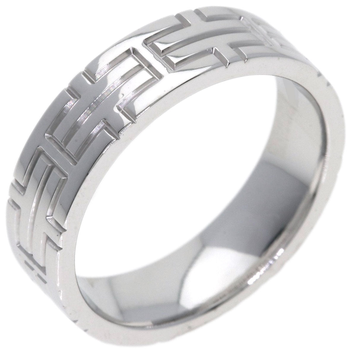 HERMES Kilim Diamond # 49 Ring K18 White Gold Ladies [Used]
