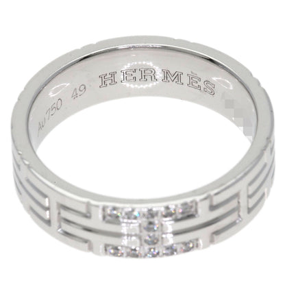 HERMES Kilim Diamond # 49 Ring K18 White Gold Ladies [Used]