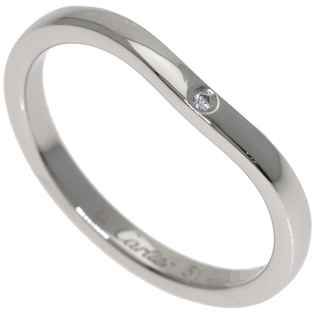 CARTIER Ballerina 3PDiamond #51 Ring Platinum PT950 Ladies [Used]