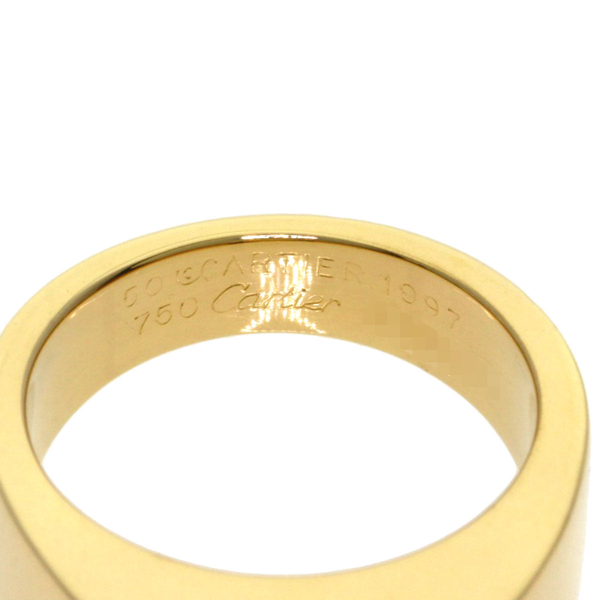 CARTIER Tank Citrin #50 Ring K18 Yellow Gold Ladies [Used]
