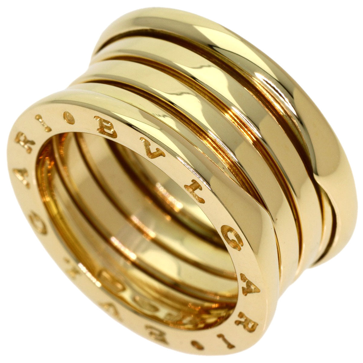 BVLGARI B.zero1 4 Band #52 Ring K18 Yellow Gold Ladies [Used]