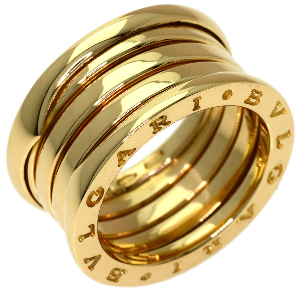 BVLGARI B.zero1 4 Band #52 Ring K18 Yellow Gold Ladies [Used]
