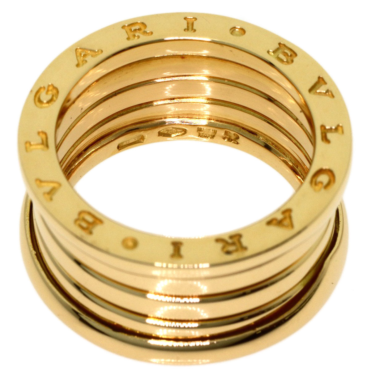 BVLGARI B.zero1 4 Band #52 Ring K18 Yellow Gold Ladies [Used]