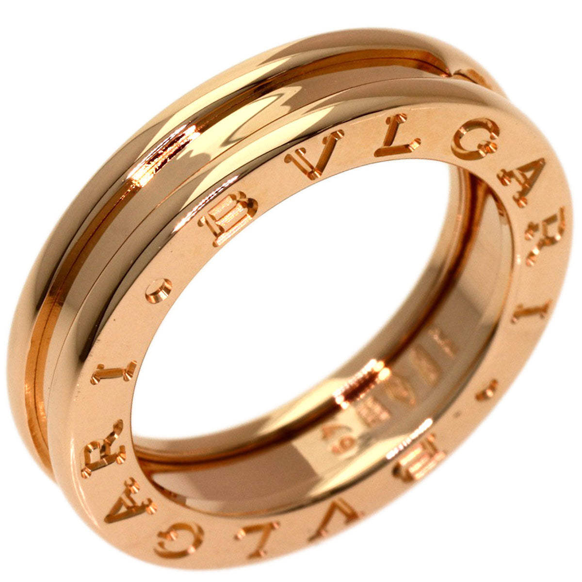 BVLGARI B.zero1 1 band #49 Ring K18 Pink Gold Ladies [Used]