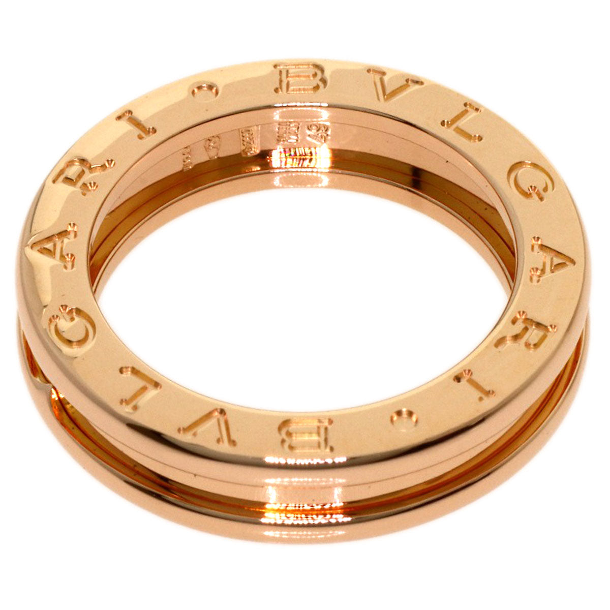 BVLGARI B.zero1 1 band #49 Ring K18 Pink Gold Ladies [Used]