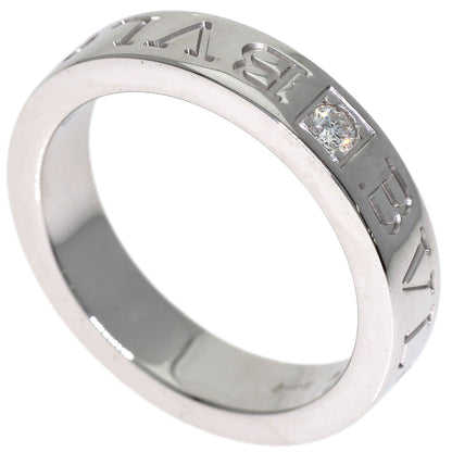 BVLGARI Double logo 1P Diamond Ring K18 White Gold Ladies [Used]