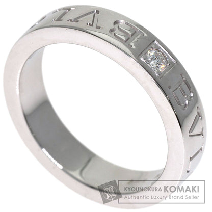 BVLGARI Double logo 1P Diamond Ring K18 White Gold Ladies [Used]