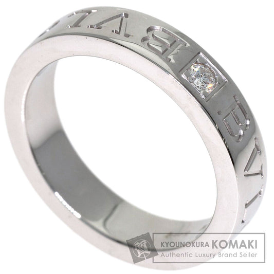 BVLGARI Double logo 1P Diamond Ring K18 White Gold Ladies [Used]