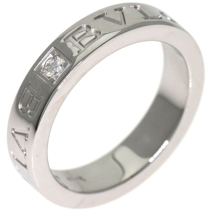 BVLGARI Double logo 1P Diamond Ring K18 White Gold Ladies [Used]