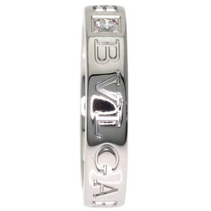 BVLGARI Double logo 1P Diamond Ring K18 White Gold Ladies [Used]