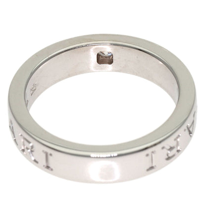BVLGARI Double logo 1P Diamond Ring K18 White Gold Ladies [Used]