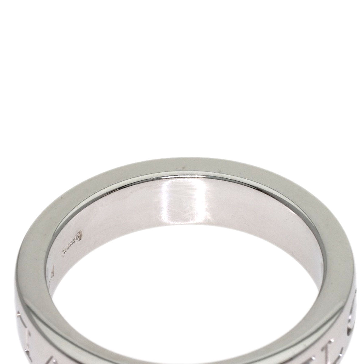 BVLGARI Double logo 1P Diamond Ring K18 White Gold Ladies [Used]