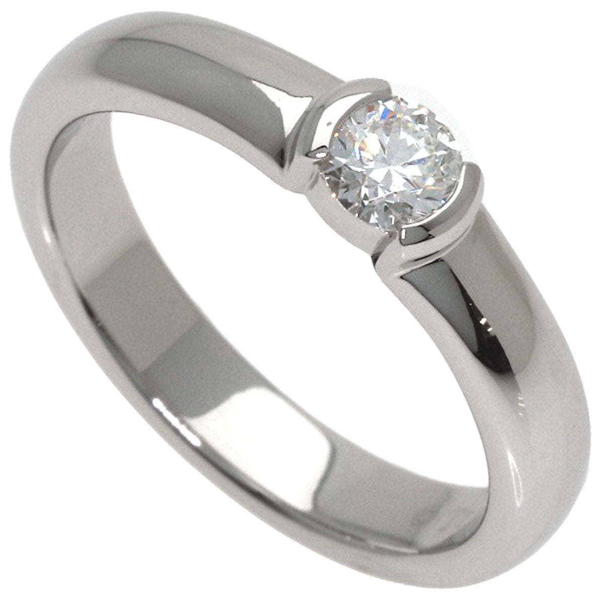 TIFFANY&Co. Dots Solitaire Diamond Ring Platinum PT950 Ladies [Used]