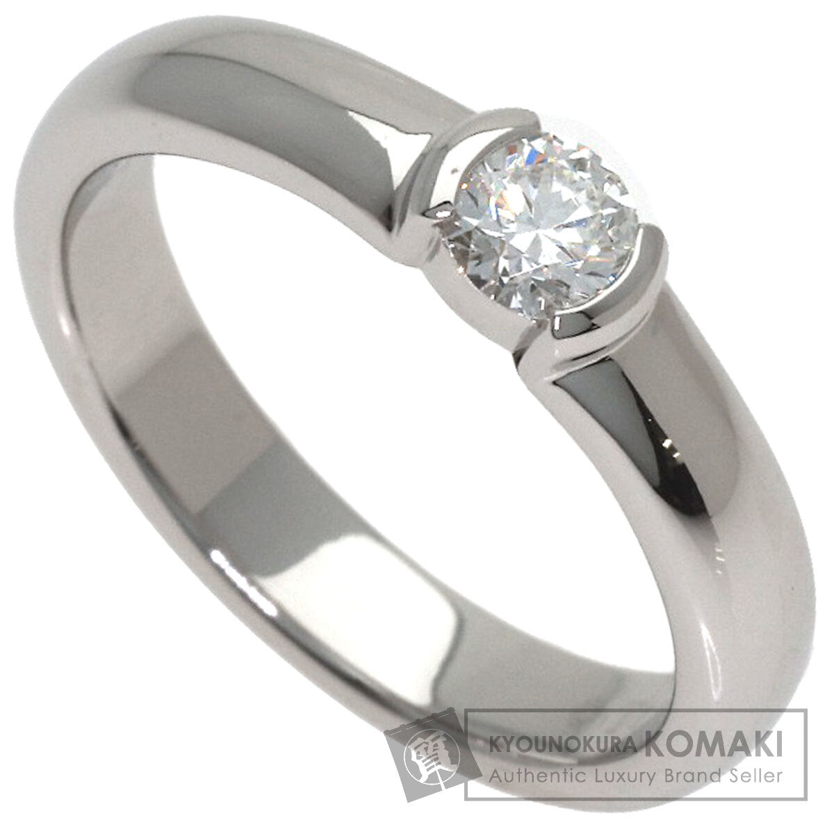 TIFFANY&Co. Dots Solitaire Diamond Ring Platinum PT950 Ladies [Used]