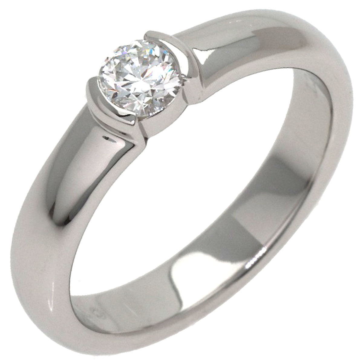 TIFFANY&Co. Dots Solitaire Diamond Ring Platinum PT950 Ladies [Used]