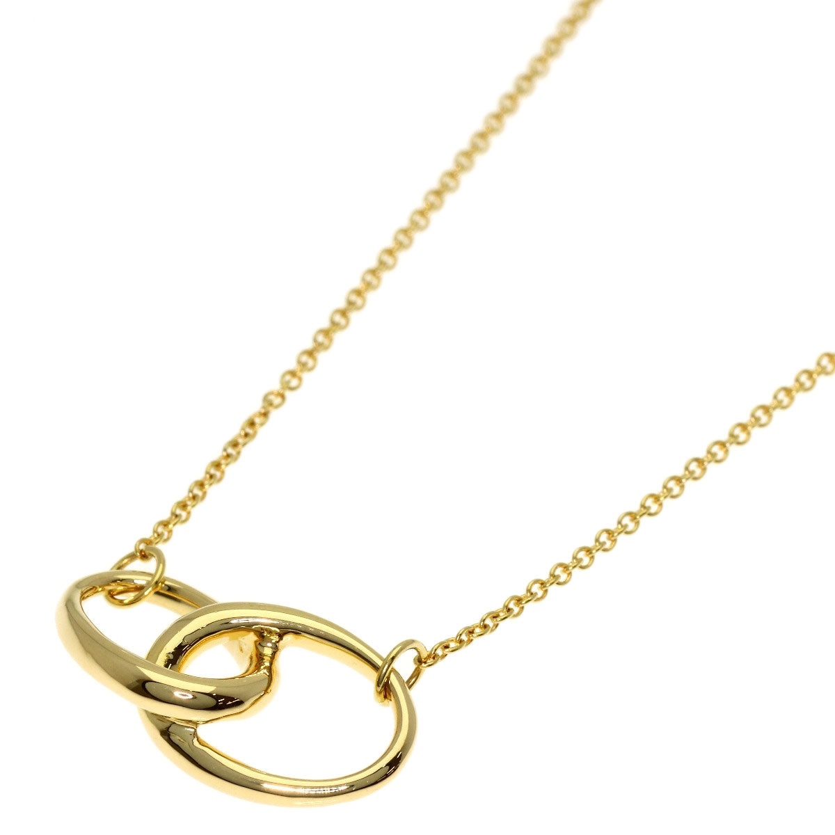 TIFFANY&Co. Double loop Necklace K18 Yellow Gold Ladies [Used]