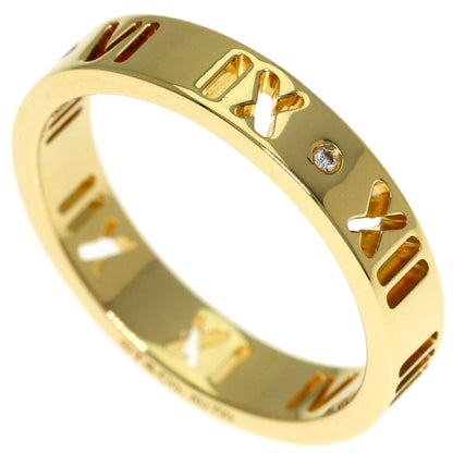 TIFFANY&Co. Pierced Atlas 4P Diamond Ring K18 Yellow Gold Ladies [Used]