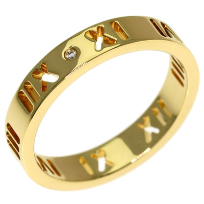 TIFFANY&Co. Pierced Atlas 4P Diamond Ring K18 Yellow Gold Ladies [Used]
