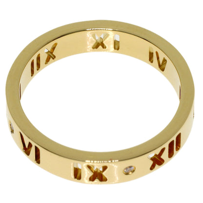 TIFFANY&Co. Pierced Atlas 4P Diamond Ring K18 Yellow Gold Ladies [Used]