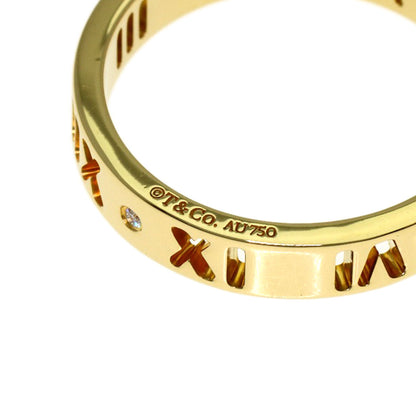 TIFFANY&Co. Pierced Atlas 4P Diamond Ring K18 Yellow Gold Ladies [Used]