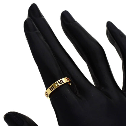 TIFFANY&Co. Pierced Atlas 4P Diamond Ring K18 Yellow Gold Ladies [Used]