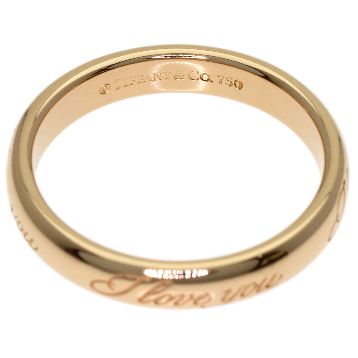 TIFFANY&Co. Notes I Love You Ring K18 Pink Gold Ladies [Used]