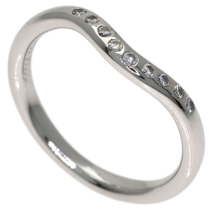 TIFFANY&Co. Curved band Diamond Ring Platinum PT950 Ladies [Used]