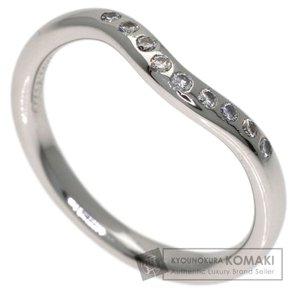 TIFFANY&Co. Curved band Diamond Ring Platinum PT950 Ladies [Used]