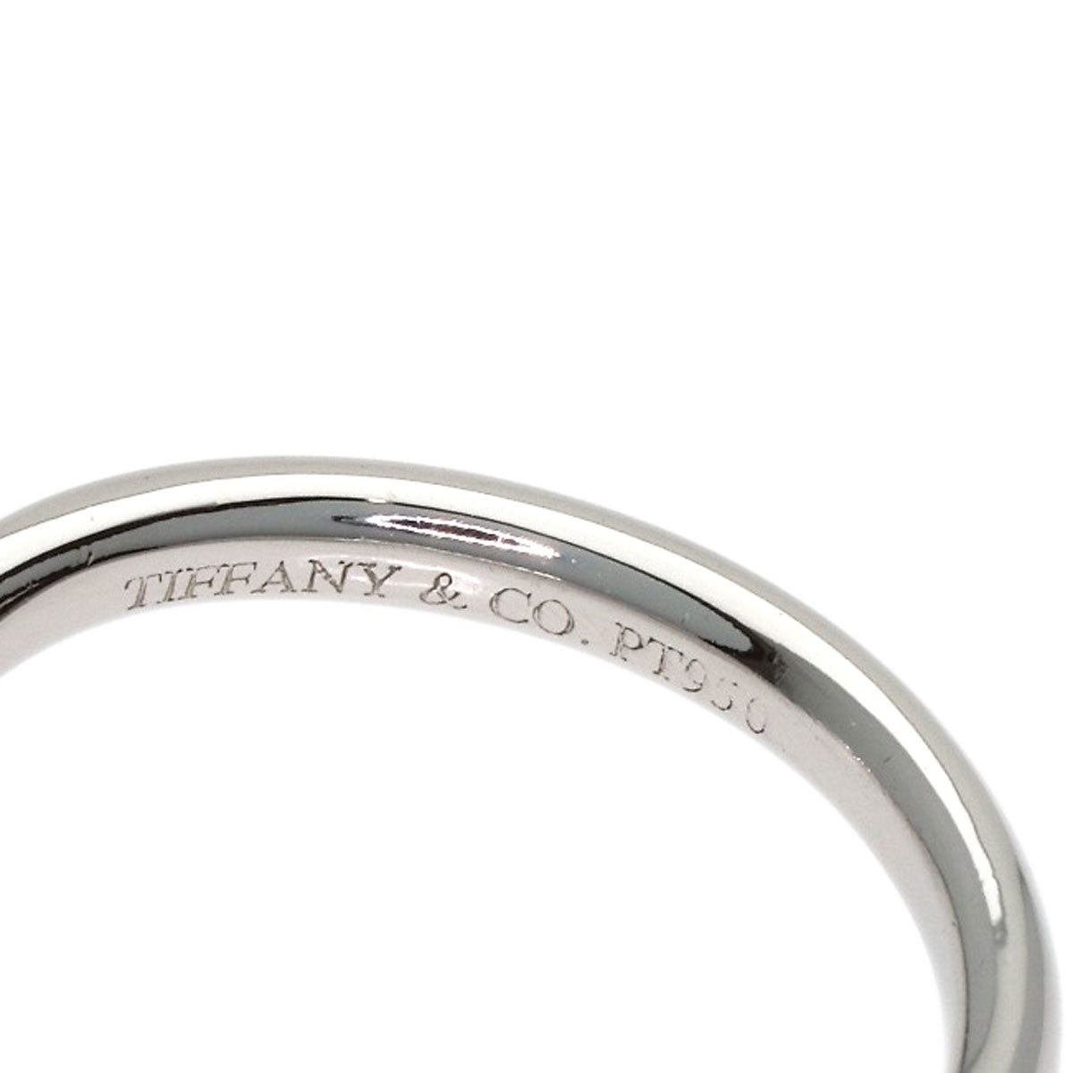 TIFFANY&Co. Curved band Diamond Ring Platinum PT950 Ladies [Used]