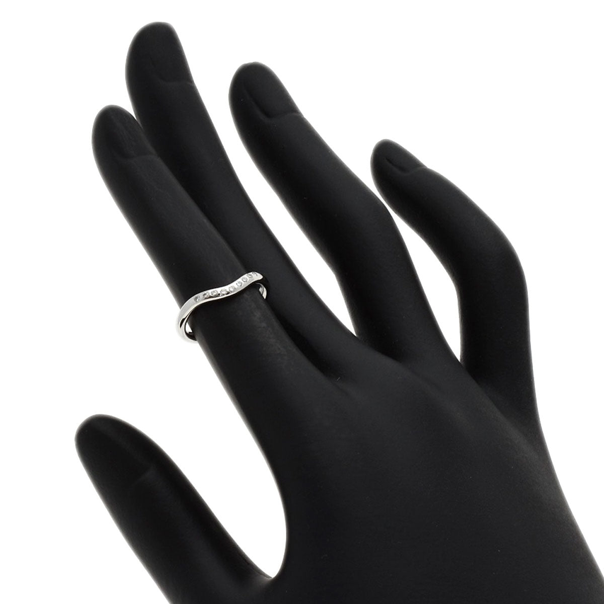 TIFFANY&Co. Curved band Diamond Ring Platinum PT950 Ladies [Used]