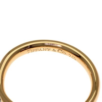 TIFFANY&Co. Curved band 3P Diamond Ring K18 Pink Gold Ladies [Used]