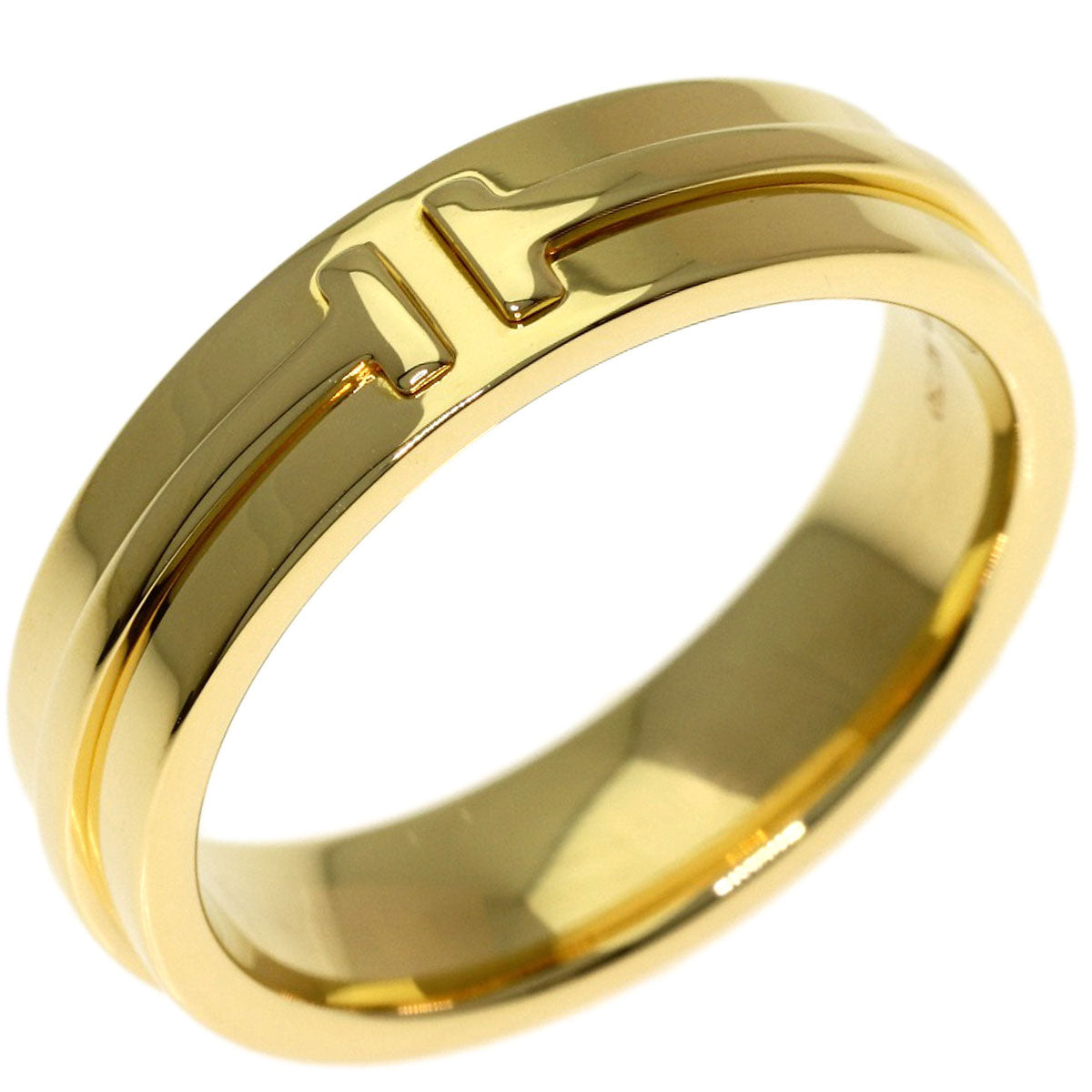 TIFFANY&Co. T TWO Ring K18 Yellow Gold Ladies [Used]