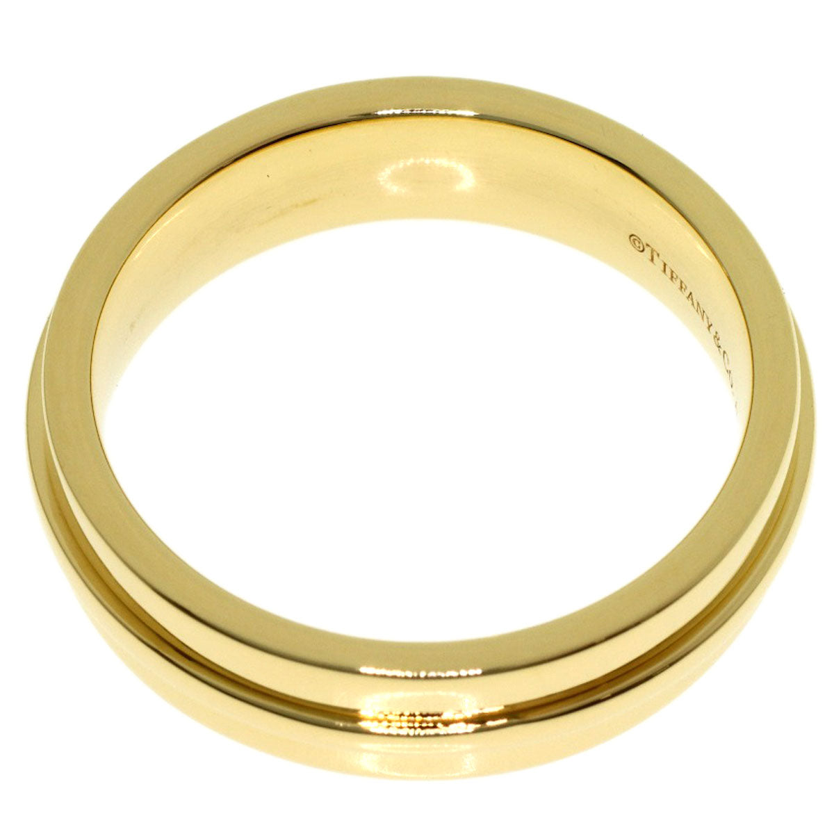 TIFFANY&Co. T TWO Ring K18 Yellow Gold Ladies [Used]