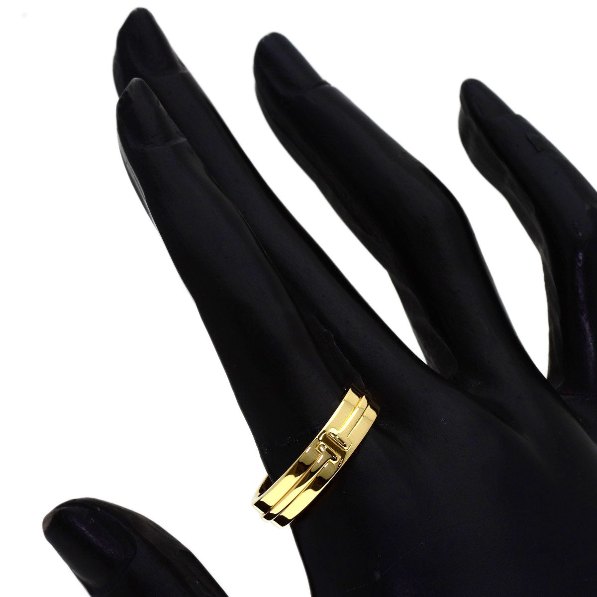 TIFFANY&Co. T TWO Ring K18 Yellow Gold Ladies [Used]