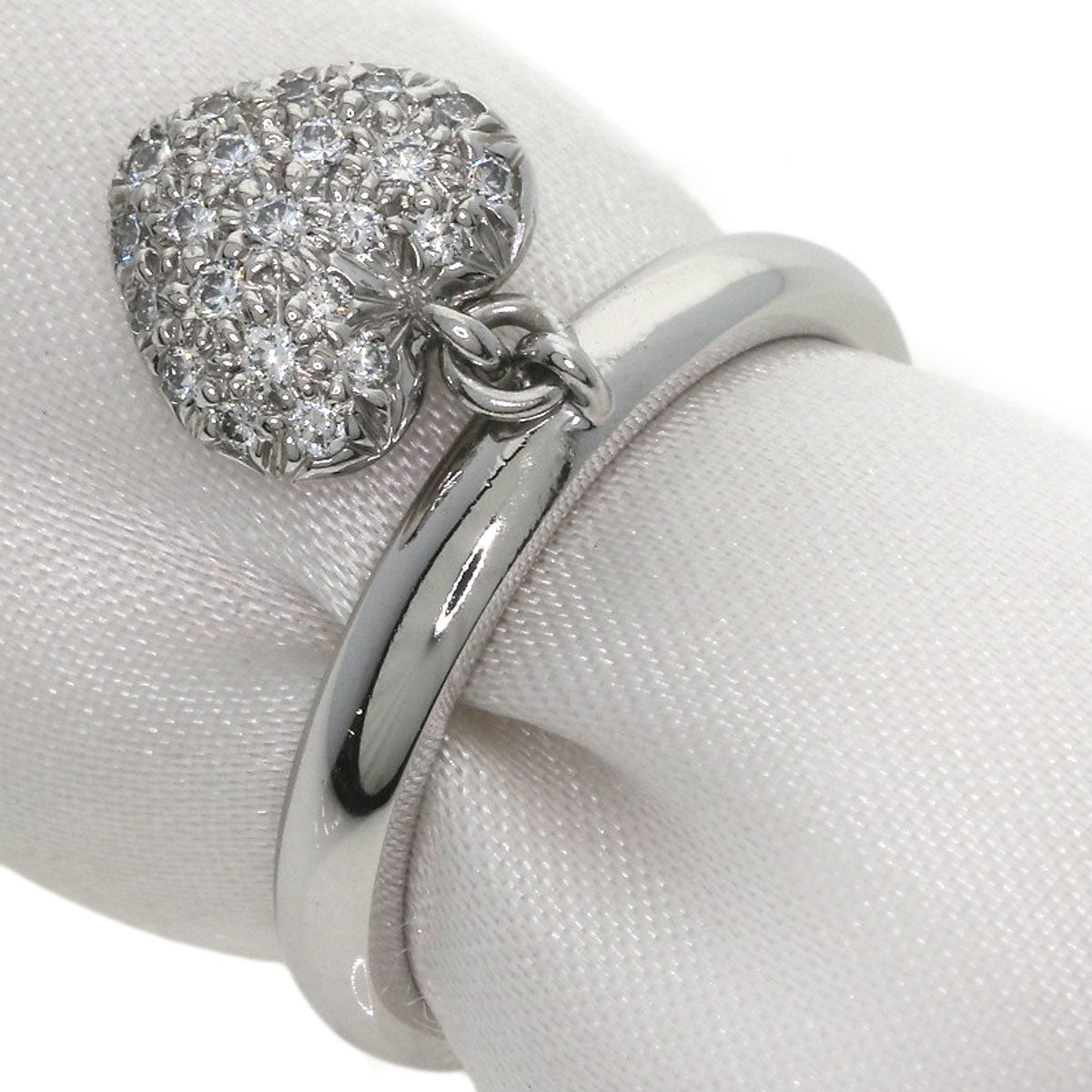 TIFFANY&Co. Sentimental Heart Diamond Ring Platinum PT950 Ladies [Used]