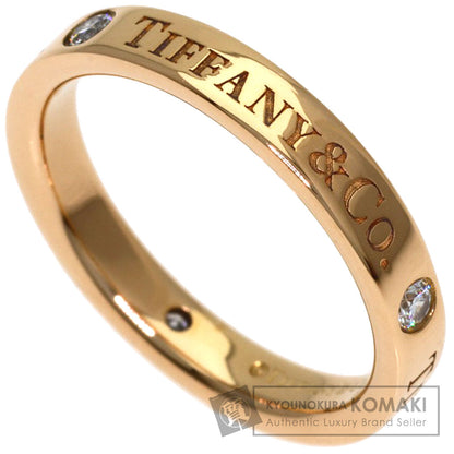 TIFFANY&Co. Flat band 3P Diamond Ring K18 Pink Gold Ladies [Used]
