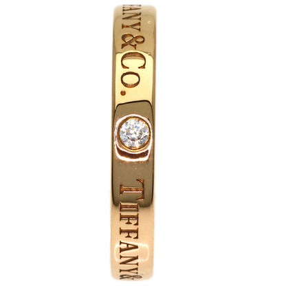 TIFFANY&Co. Flat band 3P Diamond Ring K18 Pink Gold Ladies [Used]