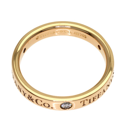 TIFFANY&Co. Flat band 3P Diamond Ring K18 Pink Gold Ladies [Used]