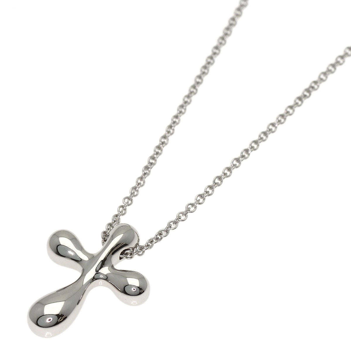 TIFFANY&Co. Small cross Necklace Platinum PT950 Ladies [Used]