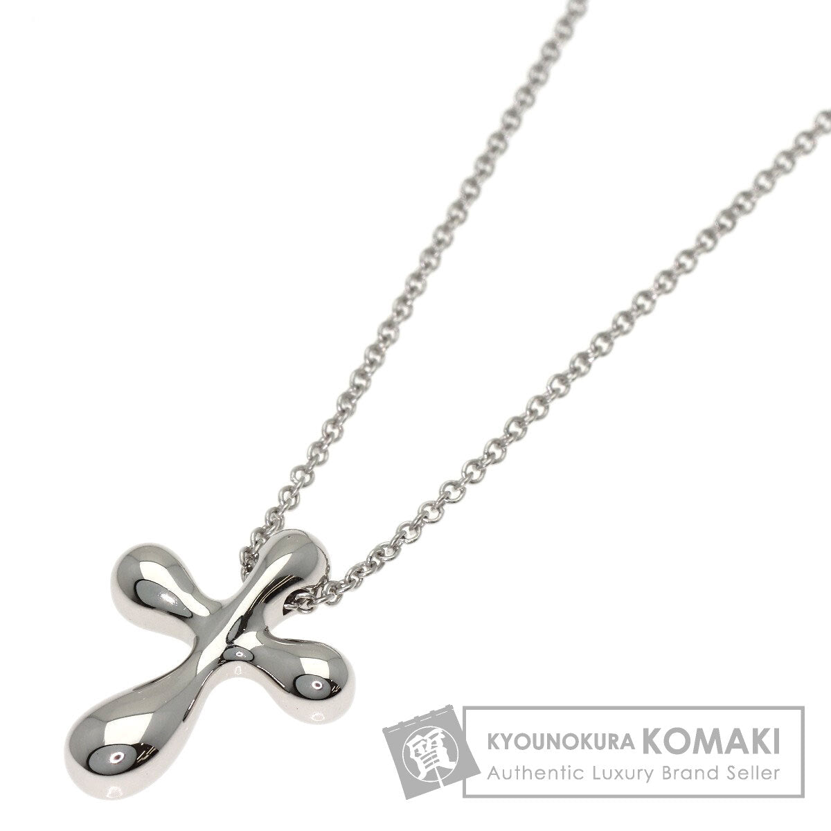 TIFFANY&Co. Small cross Necklace Platinum PT950 Ladies [Used]