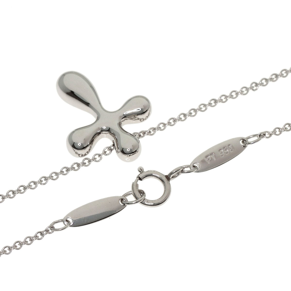 TIFFANY&Co. Small cross Necklace Platinum PT950 Ladies [Used]