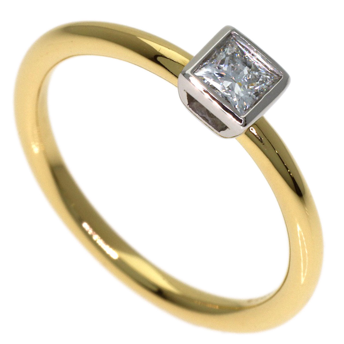TIFFANY&Co. Diamond Ring K18 Yellow Gold PT950Ladies [Used]